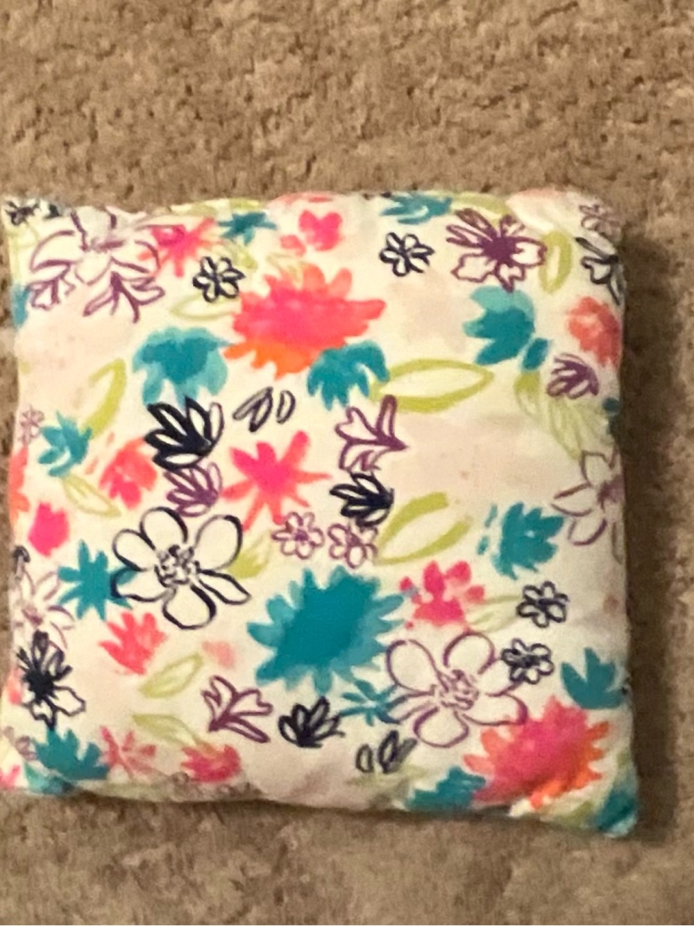 Floral Watercolor Accent Pillow - Multicolor